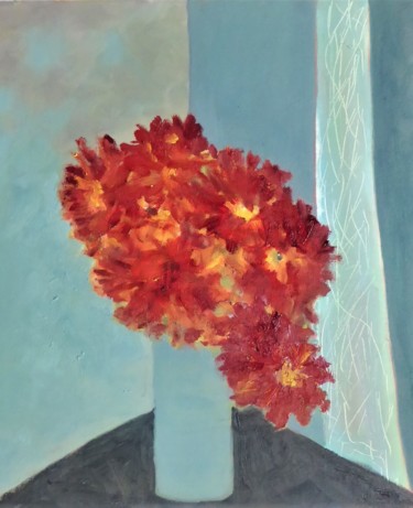 Painting titled "bouquet joyeux" by Giulia Archer, Original Artwork, Oil