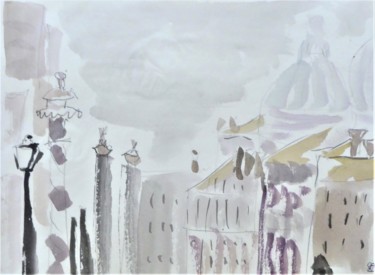 Peinture intitulée "Impression de Venise" par Giulia Archer, Œuvre d'art originale, Aquarelle