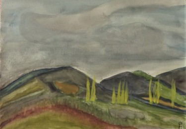 제목이 "les collines de la…"인 미술작품 Giulia Archer로, 원작, 수채화