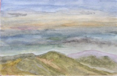 Painting titled "ciel multicolore su…" by Giulia Archer, Original Artwork, Watercolor