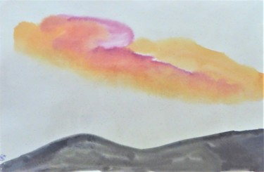 Ζωγραφική με τίτλο "nuages 7" από Giulia Archer, Αυθεντικά έργα τέχνης, Ακουαρέλα