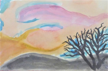 Peinture intitulée "nuages 8" par Giulia Archer, Œuvre d'art originale, Aquarelle