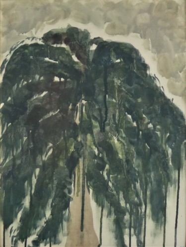 Pintura intitulada "le pin de l'hôpital" por Giulia Archer, Obras de arte originais, Óleo