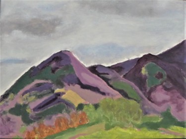 Pintura intitulada "les collines de la…" por Giulia Archer, Obras de arte originais, Óleo