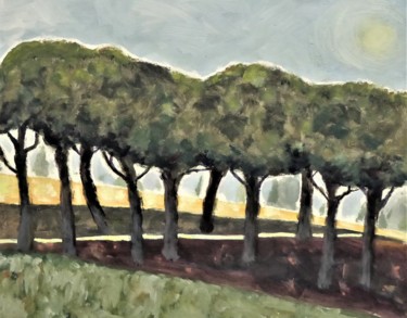Pintura titulada "les chênes truffiers" por Giulia Archer, Obra de arte original, Oleo