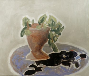 Malarstwo zatytułowany „sur la table en fer” autorstwa Giulia Archer, Oryginalna praca, Olej