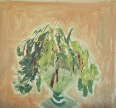 Peinture intitulée "bouquet aux feuille…" par Giulia Archer, Œuvre d'art originale, Huile