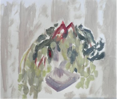 Картина под названием "bouquet aux feuille…" - Giulia Archer, Подлинное произведение искусства, Масло