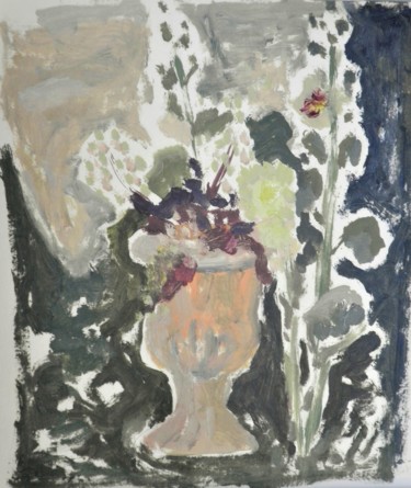 Painting titled "plantes dans la cou…" by Giulia Archer, Original Artwork, Oil
