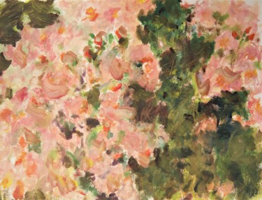 Peinture intitulée "rosier Cornelia et…" par Giulia Archer, Œuvre d'art originale, Huile Monté sur Carton