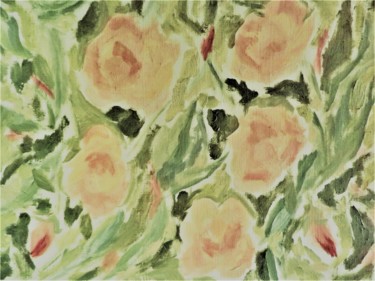 Peinture intitulée "roses 2" par Giulia Archer, Œuvre d'art originale, Huile Monté sur Carton