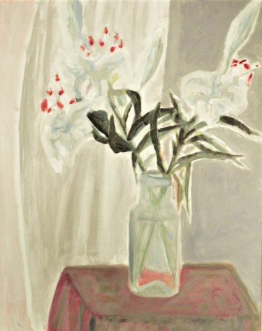 Peinture intitulée "bouquet de lys" par Giulia Archer, Œuvre d'art originale, Huile