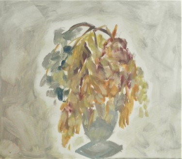 Pintura titulada "bouquet aux feuille…" por Giulia Archer, Obra de arte original, Oleo