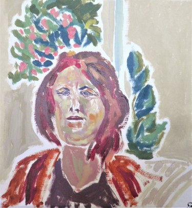 Painting titled "Ana" by Giulia Archer, Original Artwork, Oil Mounted on Other rigid panel