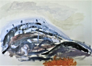 Peinture intitulée "l'hiver" par Giulia Archer, Œuvre d'art originale, Huile Monté sur Panneau de bois