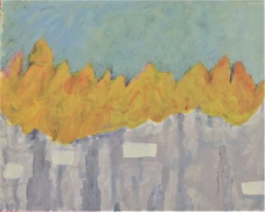Peinture intitulée "la falaise" par Giulia Archer, Œuvre d'art originale, Huile