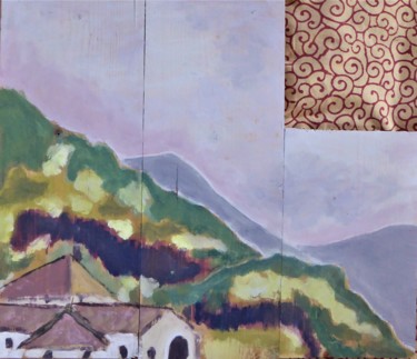 Peinture intitulée "la maison du voisin…" par Giulia Archer, Œuvre d'art originale, Huile