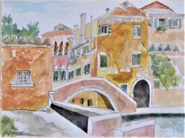 Pintura intitulada "Venezia" por Giulia Archer, Obras de arte originais, Aquarela
