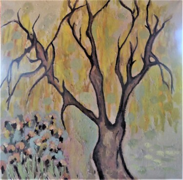 Картина под названием "après la pluie" - Giulia Archer, Подлинное произведение искусства, Масло Установлен на Деревянная рам…