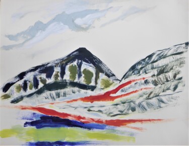 Pittura intitolato "la colline 9" da Giulia Archer, Opera d'arte originale, Olio