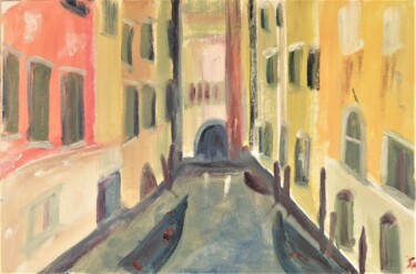Painting titled "Couleurs de Venise" by Giulia Archer, Original Artwork, Oil