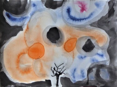 Pintura titulada "l'esprit de l'arbre" por Giulia Archer, Obra de arte original, Acuarela