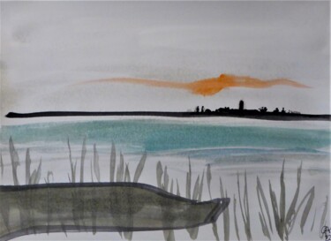 Peinture intitulée "Venise, hiver en la…" par Giulia Archer, Œuvre d'art originale, Aquarelle