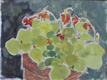Pintura intitulada "capucines 2" por Giulia Archer, Obras de arte originais, Óleo