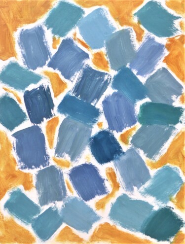 Картина под названием "blu" - Giulia Archer, Подлинное произведение искусства, Масло