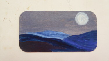 Painting titled "la grande lune" by Giulia Archer, Original Artwork, Oil