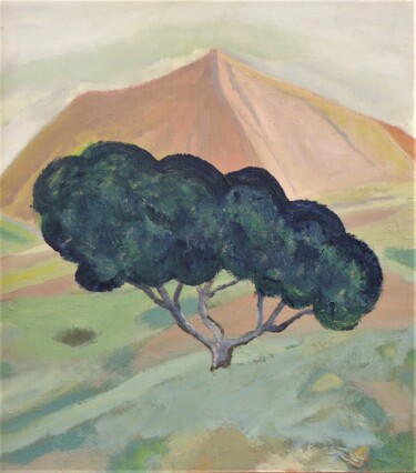 Pintura intitulada "l'arbre et la colli…" por Giulia Archer, Obras de arte originais, Óleo