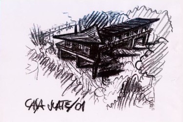 Dibujo titulada "Casa Juate, Valdemo…" por José María Rubio Anaya, Obra de arte original