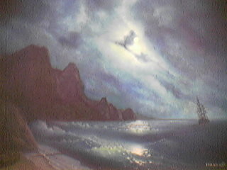 Peinture intitulée "vague de nuit" par Archiartiste, Œuvre d'art originale