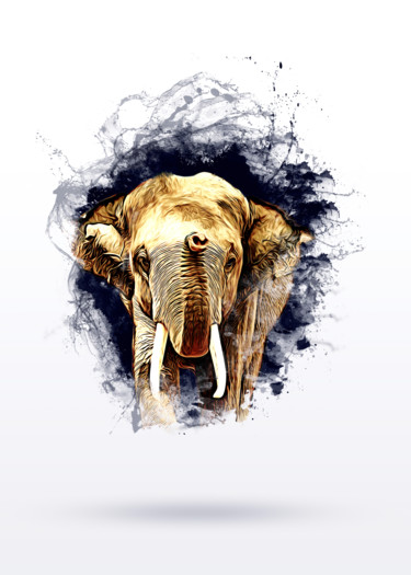 Digital Arts titled "ELEPHANT | ANIMALS…" by Archie, Original Artwork, 2D Digital Work