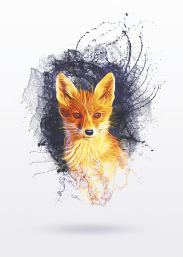 Digital Arts titled "FOX | ANIMALS SERIES" by Archie, Original Artwork, 2D Digital Work