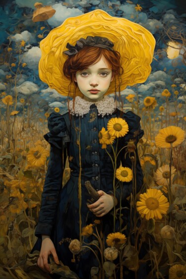 数字艺术 标题为“Sunflowers - Limite…” 由Archimede Art, 原创艺术品, 数字打印
