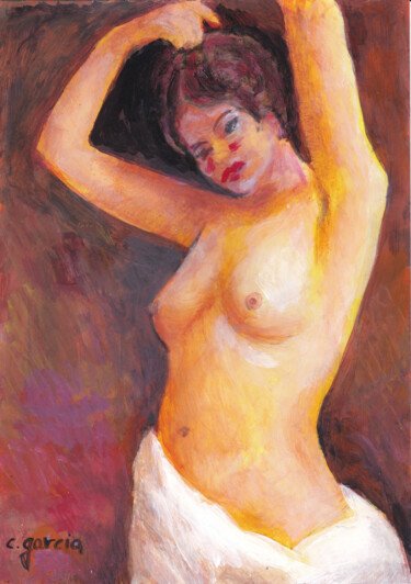Peinture intitulée "Nu féminin" par Claude Garcia, Œuvre d'art originale, Acrylique