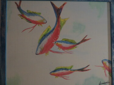 Painting titled "peces.jpg" by Domenech, Original Artwork, Oil