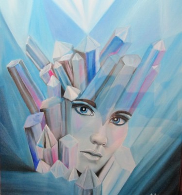 Peinture intitulée "Crystal" par Alix, Œuvre d'art originale, Huile