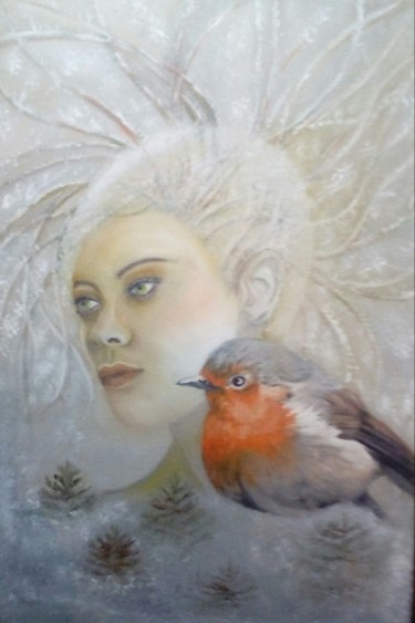 Peinture intitulée "The winter queen." par Alix, Œuvre d'art originale, Huile