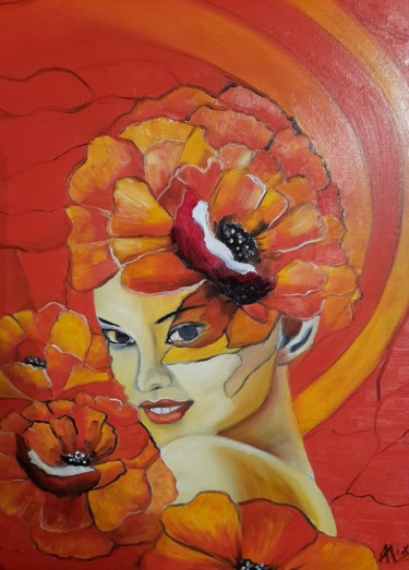 Peinture intitulée "Floréa" par Alix, Œuvre d'art originale, Huile
