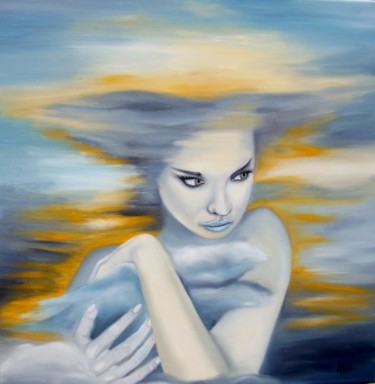 Peinture intitulée "L'orage" par Alix, Œuvre d'art originale, Huile