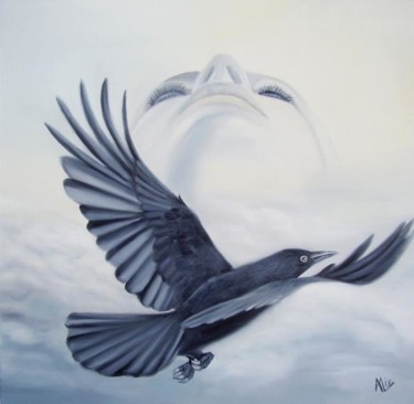 Peinture intitulée "Le ciel est mon roy…" par Alix, Œuvre d'art originale, Huile
