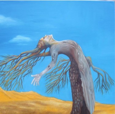 Peinture intitulée "Quand l'arbre meurt." par Alix, Œuvre d'art originale, Huile