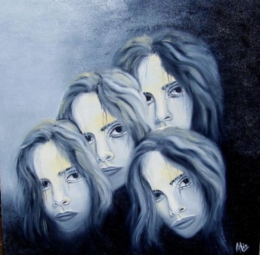Peinture intitulée "Les clones" par Alix, Œuvre d'art originale, Huile