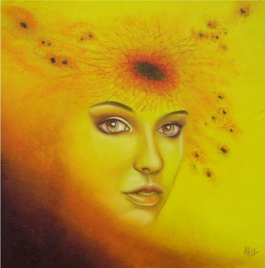 Peinture intitulée "Solar activity" par Alix, Œuvre d'art originale, Huile