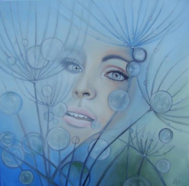 Peinture intitulée "Aquatile" par Alix, Œuvre d'art originale, Huile