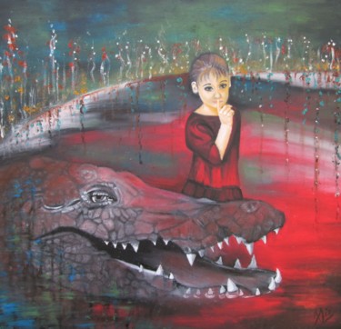 Peinture intitulée "The little girl of…" par Alix, Œuvre d'art originale, Huile