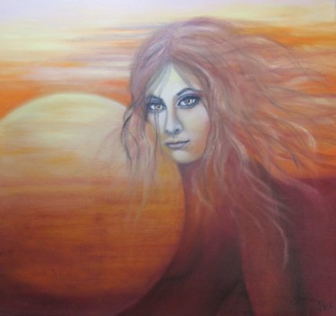 Peinture intitulée "Eclipse" par Alix, Œuvre d'art originale, Huile
