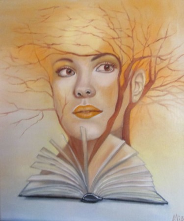 Painting titled "Book of life" by Alix, Original Artwork, Oil